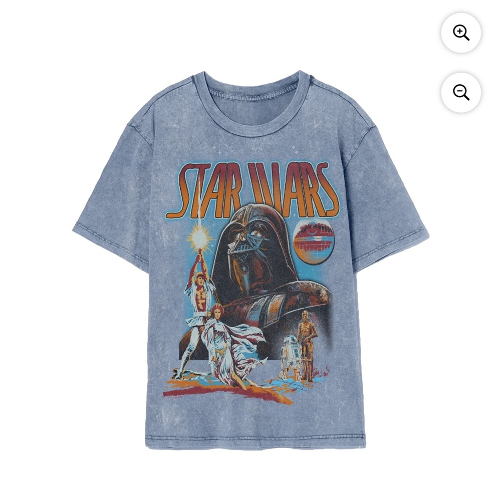 Star Wars blue mineral wash T-Shirt
